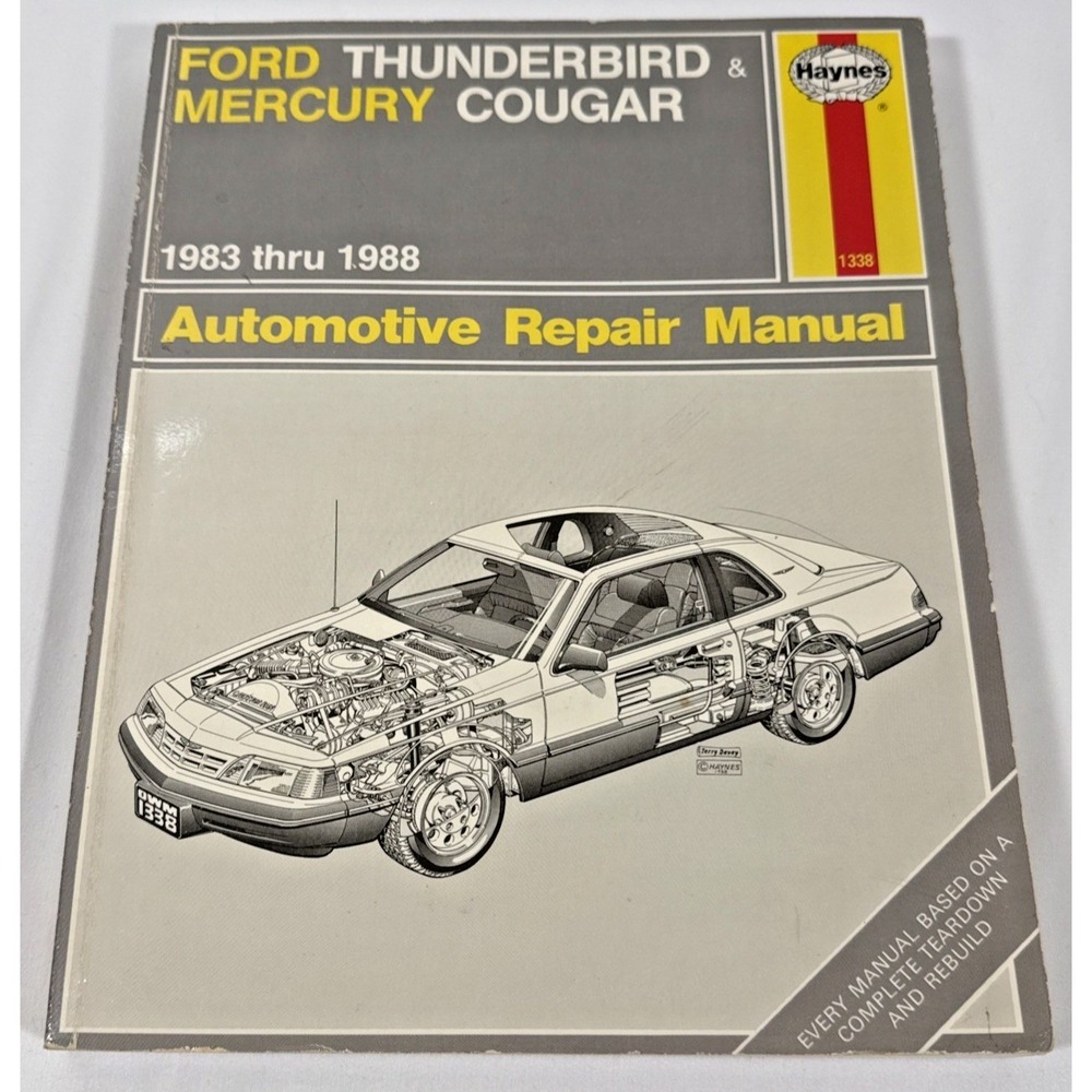 Haynes Repair Manual Ford Thunderbird Mercury Cougar 1983-1988 1338